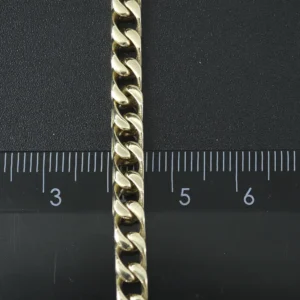 9ct Yellow Gold Franco Bracelet 8″ 5mm