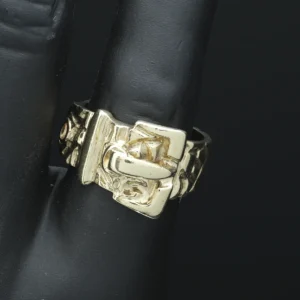 9ct Yellow Gold Buckle Ring