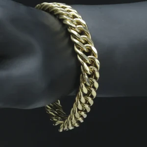 18ct Yellow Gold Curb Bracelet 8″ 12.5mm