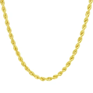 18ct Yellow Gold Rope Chain 18″ 4mm
