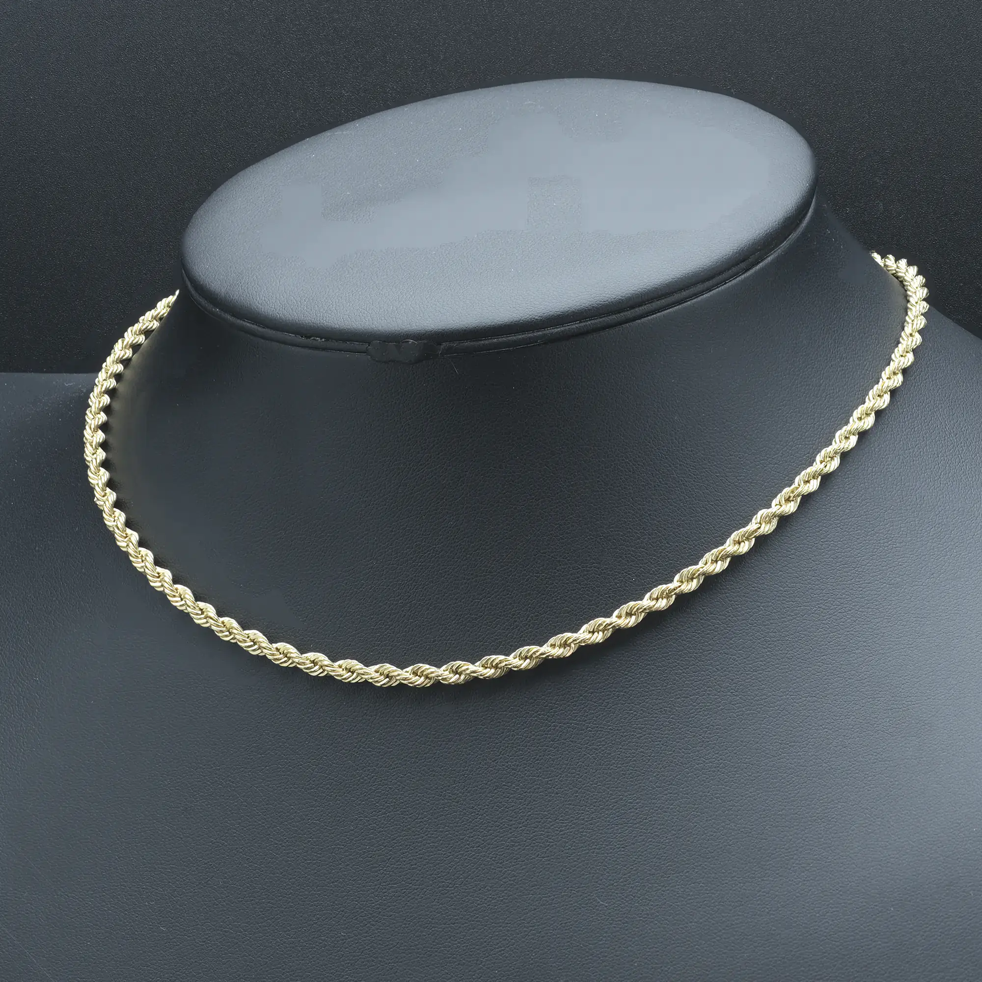 18ct Yellow Gold Rope Chain 18″ 4mm - Image 3