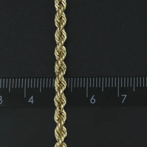 18ct Yellow Gold Rope Chain 18″ 4mm