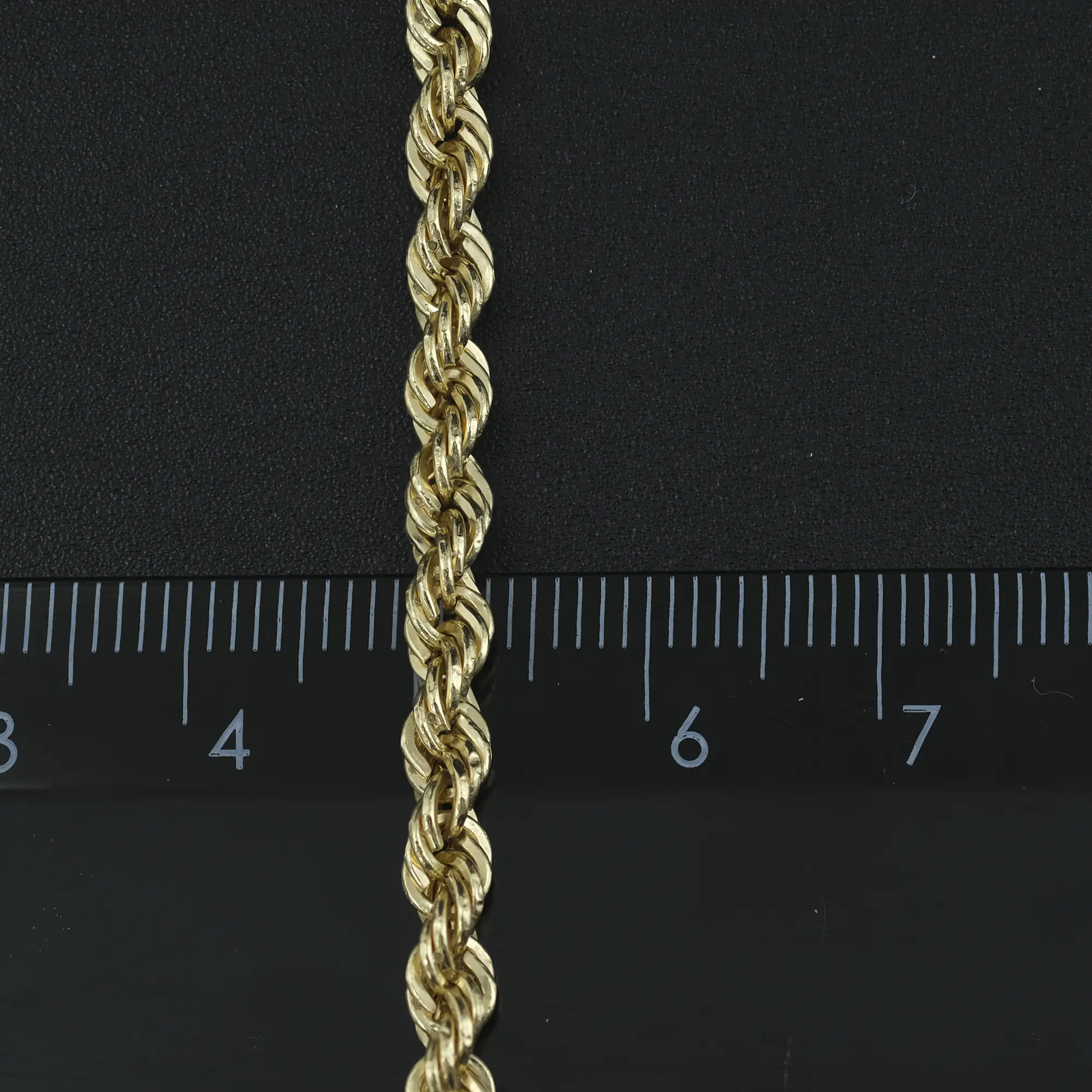 18ct Yellow Gold Rope Chain 18″ 4mm - Image 2