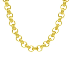 9ct Yellow Gold Belcher Chain 24.5″ 12mm