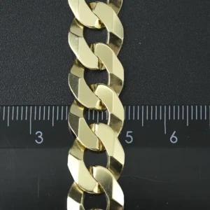 9ct Yellow Gold Curb Chain 24″ 12.5mm