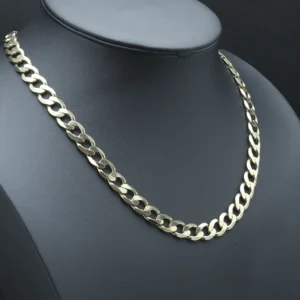 9ct Yellow Gold Curb Chain 22″ 10.5mm