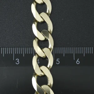 9ct Yellow Gold Curb Chain 22″ 10.5mm