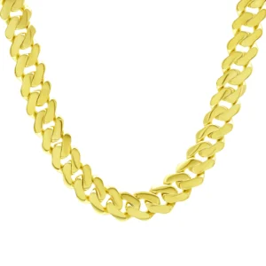 9ct Yellow Gold Cuban Chain 24″ 9mm