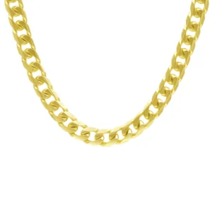 9ct Yellow Gold Curb Chain 21″ 10mm