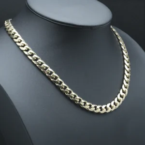9ct Yellow Gold Curb Chain 21″ 10mm
