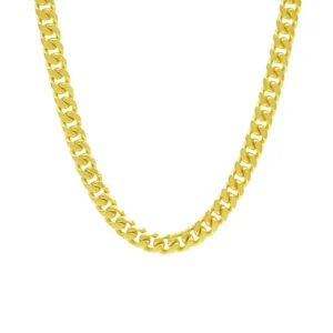 9ct Yellow Gold Curb Chain 18.5″ 8mm