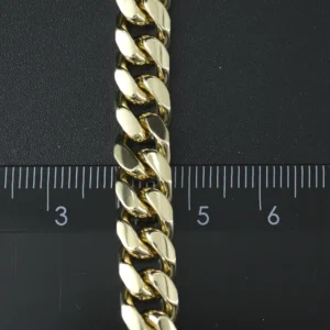 9ct Yellow Gold Curb Chain 18.5″ 8mm