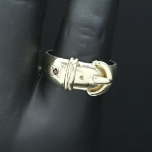 9ct Yellow Gold Buckle Ring