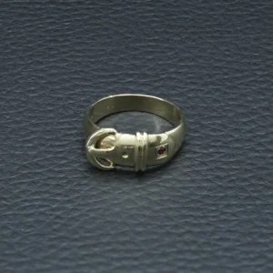 9ct Yellow Gold Buckle Ring