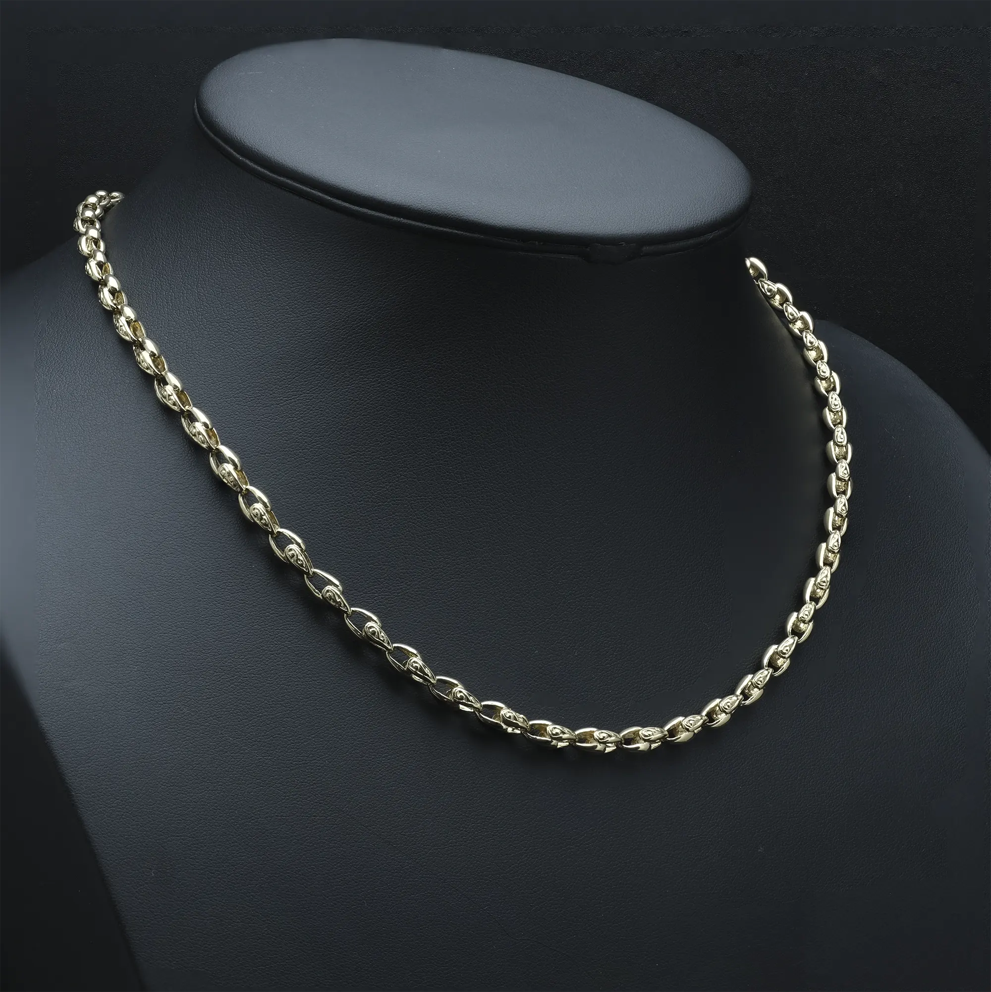 9ct Yellow Gold Tulip Chain 21" 5.5mm - Image 2