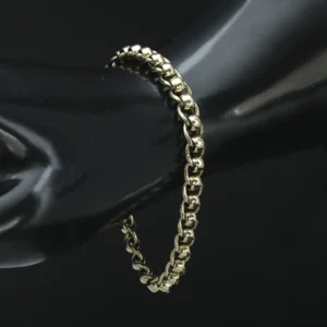 9ct Yellow Gold Roller Ball Bracelet 8″ 7mm