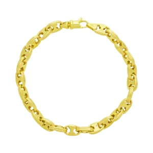 9ct Yellow Gold Fancy Link Bracelet 7.5″ 6mm