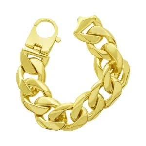 9ct Yellow Gold Curb Bracelet 9.5″ 28mm
