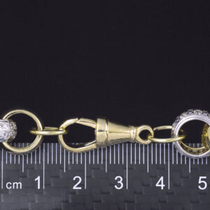 9ct Yellow Gold Heavy Gemstone Belcher Chain 30.5&#8243; 11.5mm