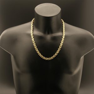 9ct Yellow Gold Byzantine Chain 22″ 10mm