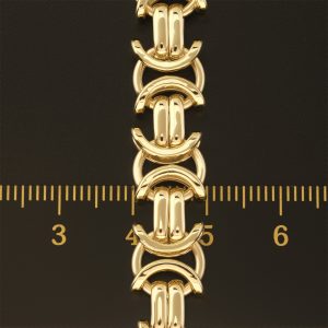 9ct Yellow Gold Byzantine Bracelet 7.5″ 10mm