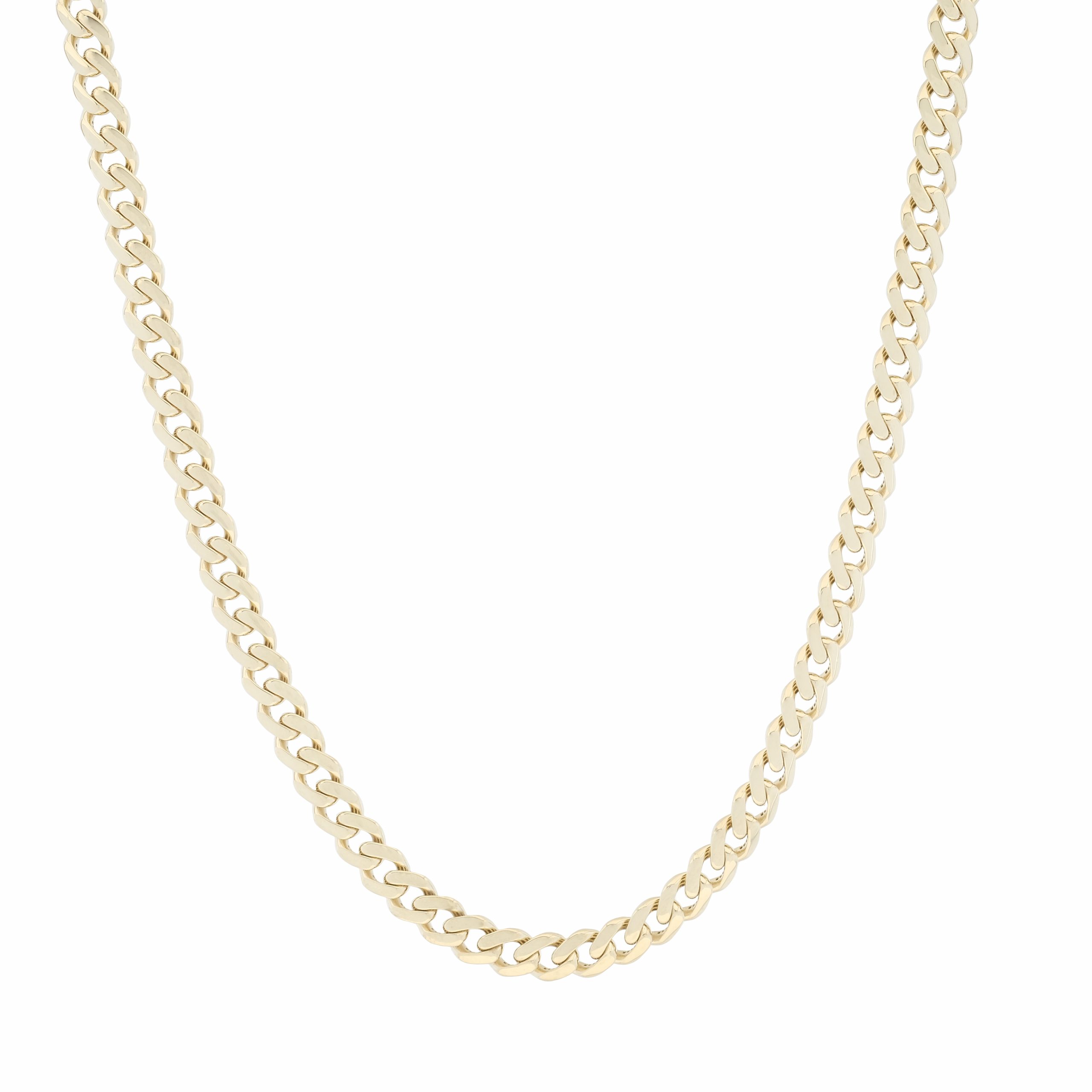 9ct Yellow Gold Lightweight Cuban Chain 28" 7.5mm