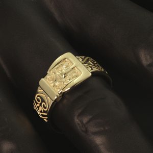 9ct Yellow Gold Single Buckle Ring