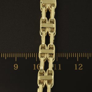 9ct Yellow Gold Cage Bracelet 9&#8243; 8mm