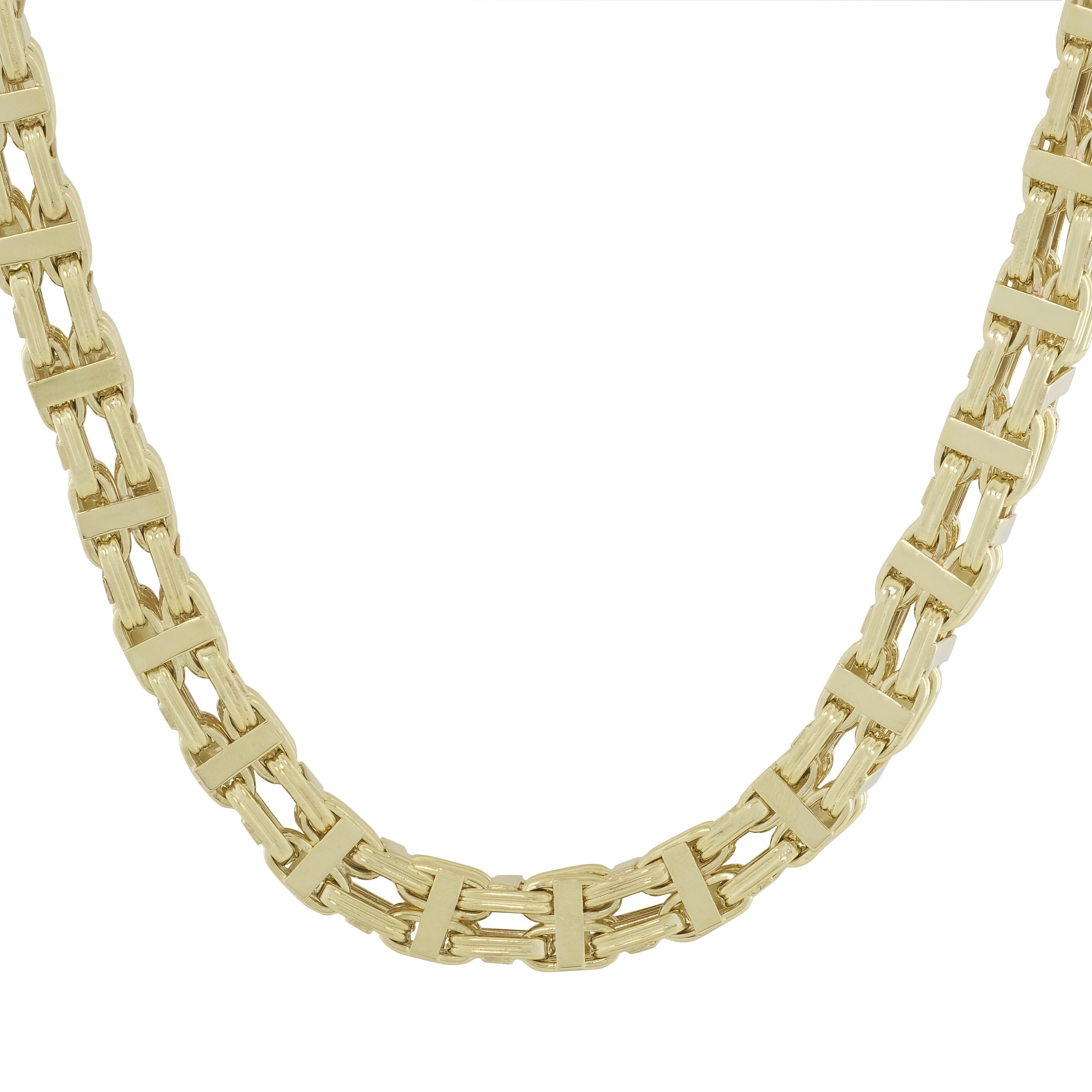9ct Yellow Gold Cage Chain 26″ 10mm
