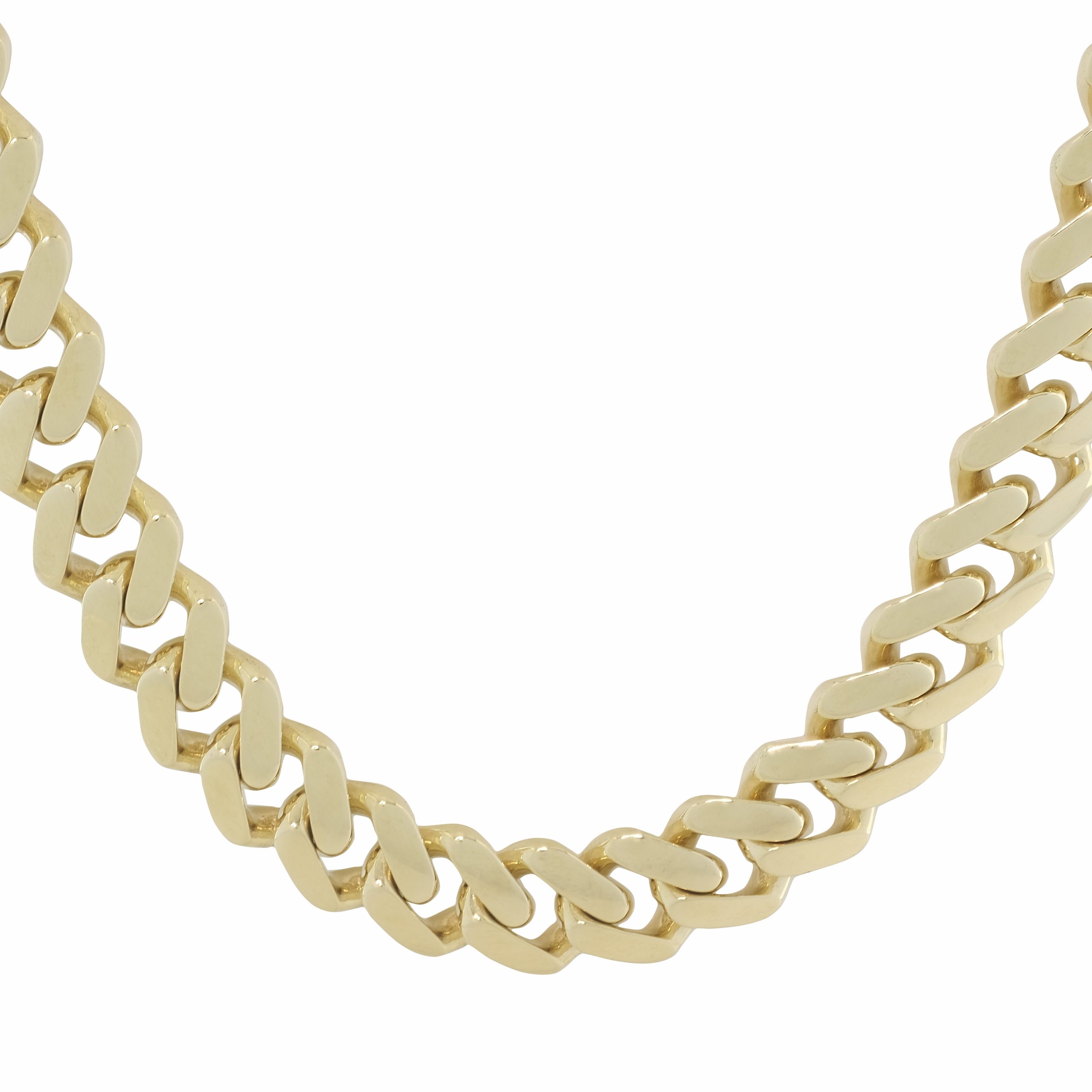 9ct Yellow Gold Cuban Chain 26" 12mm