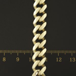 9ct Yellow Gold Cuban Bracelet 8&#8243; 10.5mm