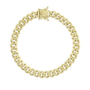 9ct Yellow Gold Cuban Bracelet 8″ 7.5mm