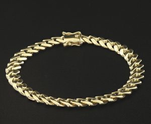9ct Yellow Gold Cuban Bracelet 7.5&#8243; 7.5mm