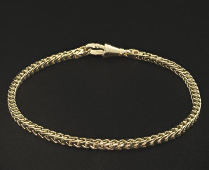 9ct Yellow Gold Franco Bracelet 8.5" 2.5mm - Image 2