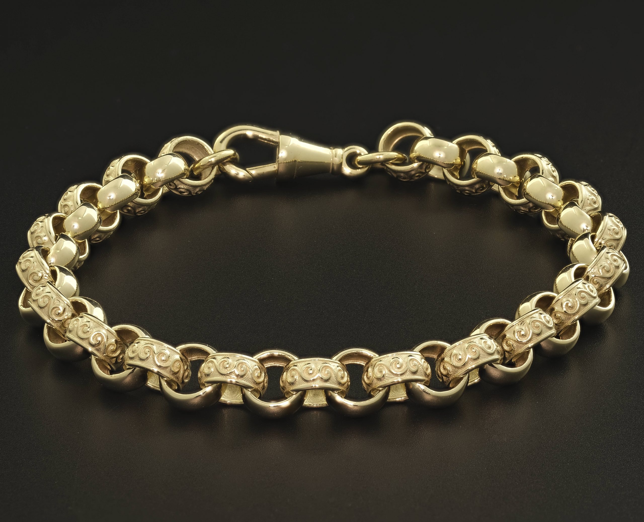 9ct Yellow Gold Belcher Bracelet - Aleks Jewellers