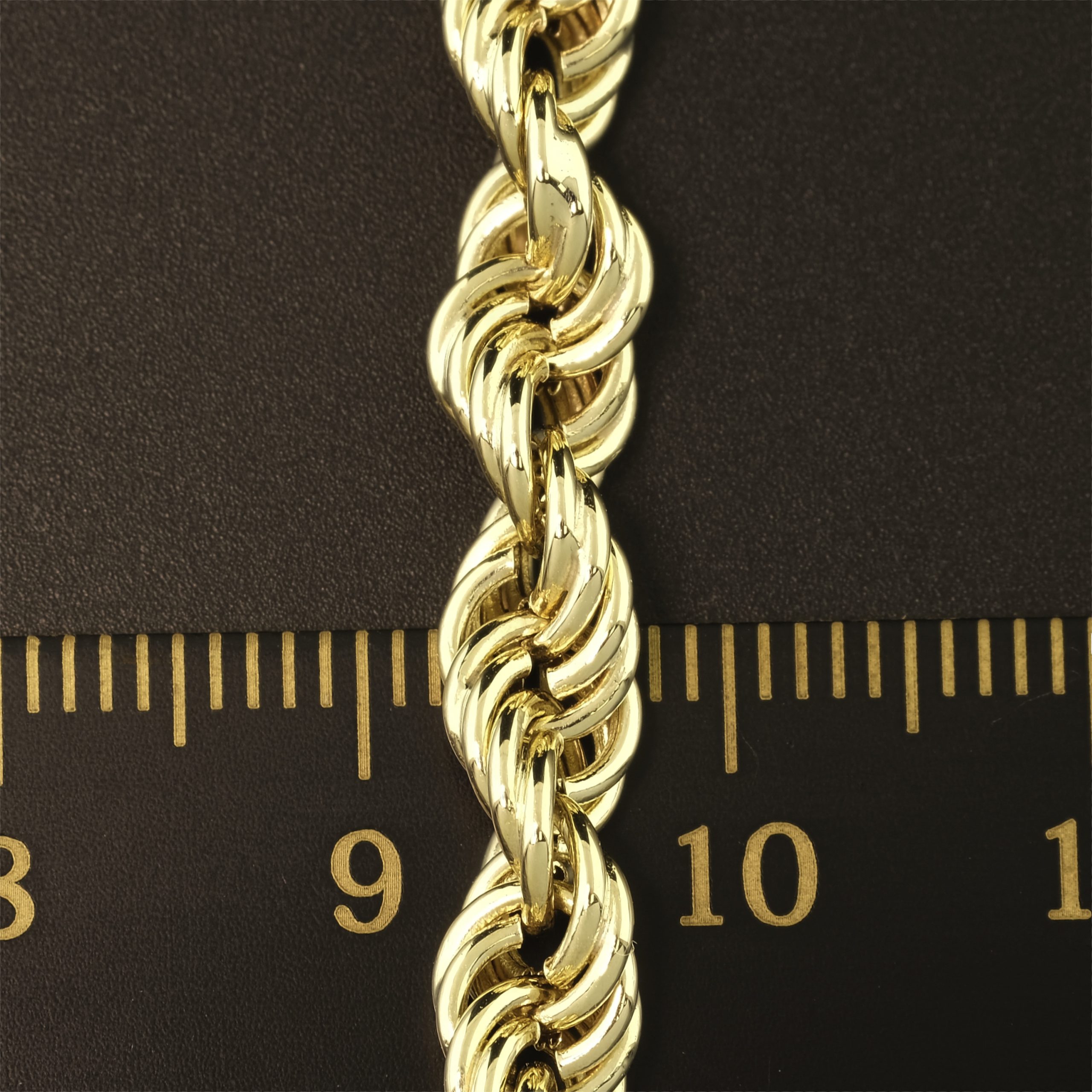 9ct Yellow Gold 7.5 Inch Rope Chain Albert T-Bar Bracelet