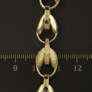 9ct Yellow Gold Tulip Bracelet 8.5&#8243; 10mm