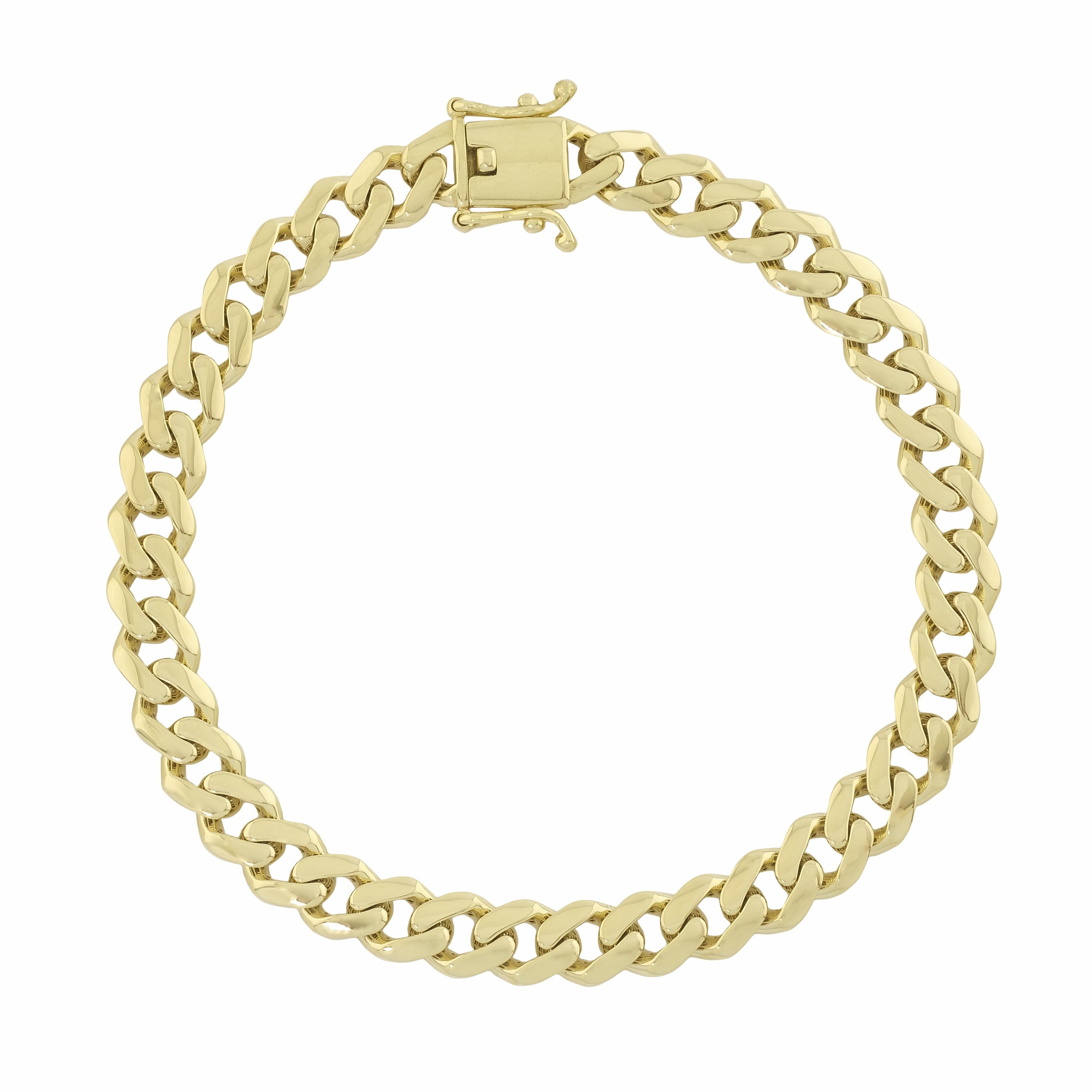 9ct Yellow Gold Cuban Bracelet 8″ 7.5mm