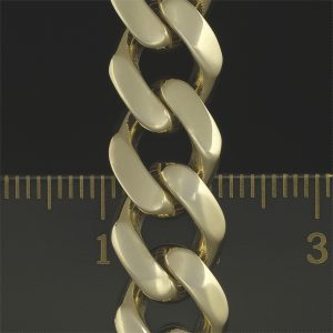 9ct Yellow Gold Cuban Bracelet 8.5&#8243; 10.5mm