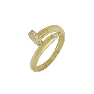 18ct Yelow Gold Gemstone Nail Ring