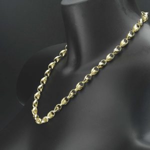 9ct Yellow Gold Tulip Chain 20&#8243; 7mm