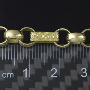 9ct Yellow Gold Gypsy Link Bracelet 7&#8243; 7mm