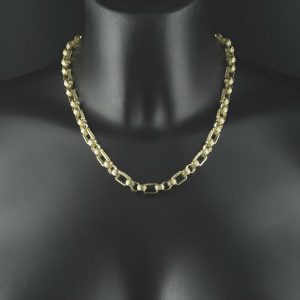 9ct Yellow Gold Gypsy Link Chain 18&#8243; 7mm