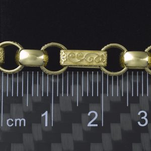 9ct Yellow Gold Gypsy Link Chain 18&#8243; 7mm