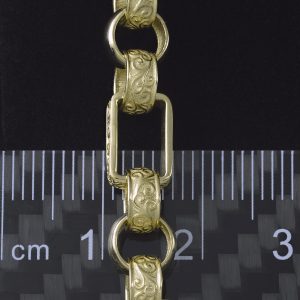 9ct Yellow Gold Gypsy Link Chain 18&#8243; 7mm