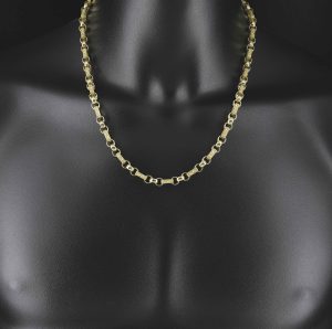 9ct Yellow Gold Gypsy Link Chain 24″ 7mm