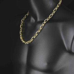 9ct Yellow Gold Gypsy Link Chain 24&#8243; 8.5mm