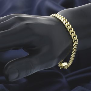 9ct Yellow Gold Cuban Bracelet 7.5&#8243; 7.5mm