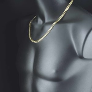 9ct Yellow Gold Curb Chain 22.5″ 7.5mm