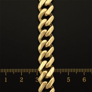 Solid gold sales cuban link